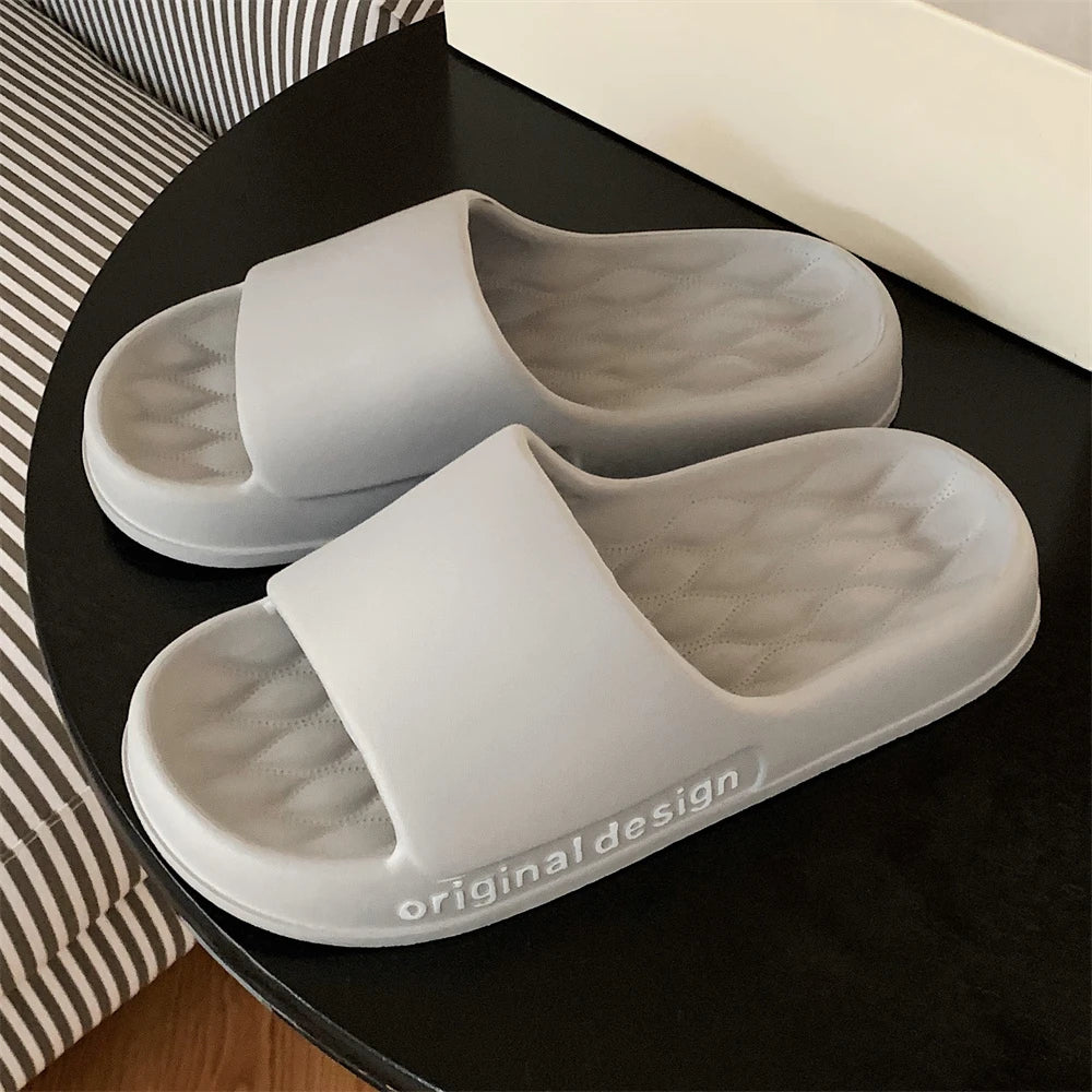 Women’s Simple Beach Sandals Summer Slip-On Flat Shoes-HighTouch