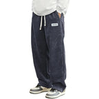 Men’s Loose Fit Corduroy Baggy Trousers-HighTouch