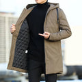Men's Winter Trench Coat - Windbreaker Warm Casual Jacket for Men-HighTouch