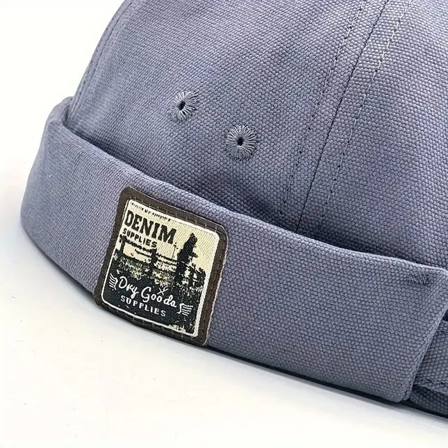 Vintage Washed Cotton Dome / Melon Brimless Cap – Unisex Adjustable