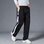 Loose Fit Men’s Straight-Leg Stripe Running Sweatpants-HighTouch