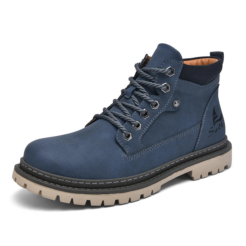 Handmade Leather Ankle Winter Boots UK-HighTouch