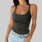 Sexy Round Neck Solid Top T-Shirt Women Inner Outer Wear-HighTouch