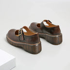 Vintage Buckle Mary Janes Women Loafers-HighTouch