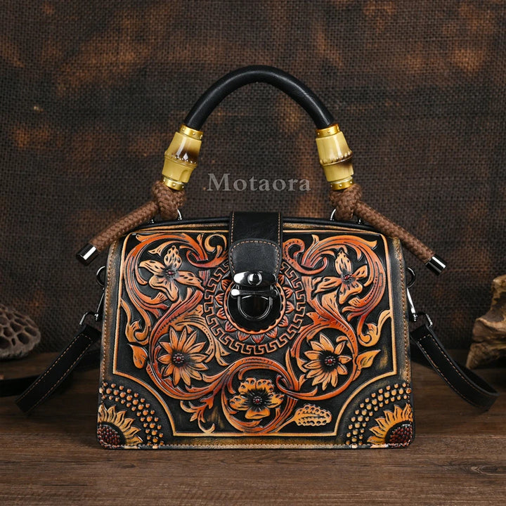 Vintage PU Wide-Strap Bucket Crossbody Bag – Large Capacity Shoulder Satchel for Women-HighTouch