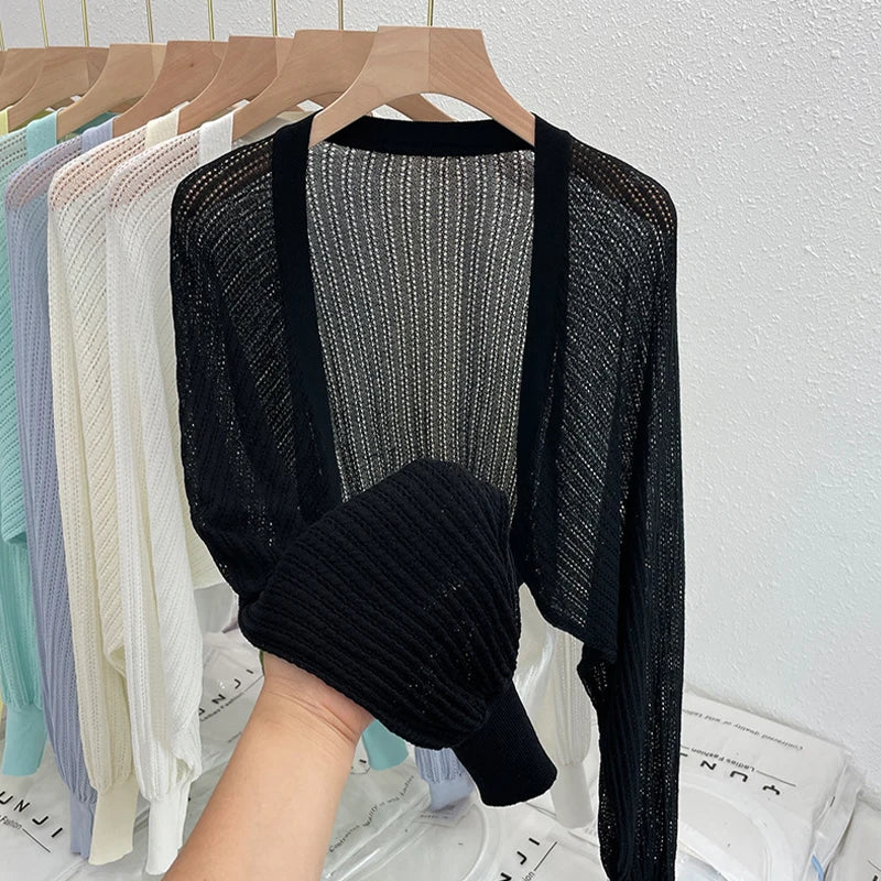 Lightweight Ice Polyster Sunscreen Cardigan for Women