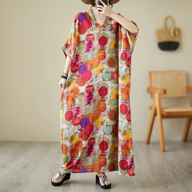 Bohemian Ethnic Summer Dress – Vintage Loose Streetwear-HighTouch
