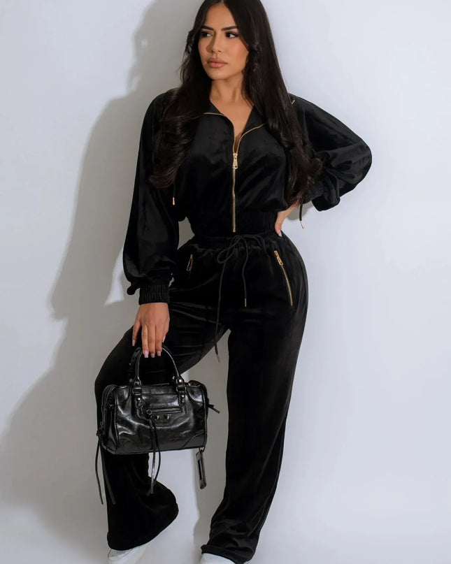 Women’s Velvet 2-Piece Tracksuit