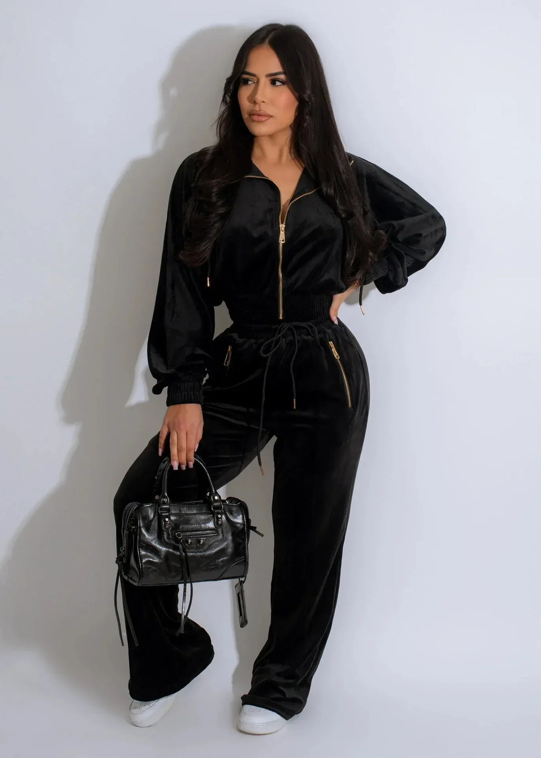 Women’s Velvet 2-Piece Tracksuit-HighTouch
