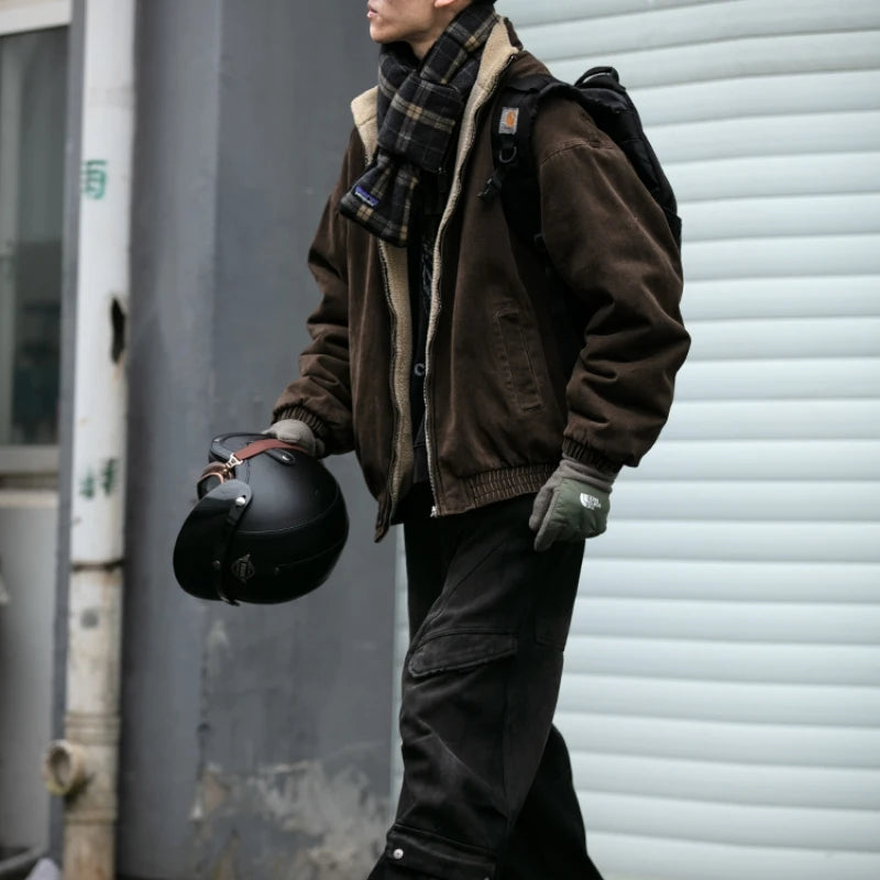 Japanese Vintage Polar Fleece Jacket Men