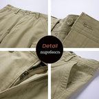 Men’s Cotton Cargo Shorts – Breezy Bermuda Jogger with Utility Pockets-HighTouch