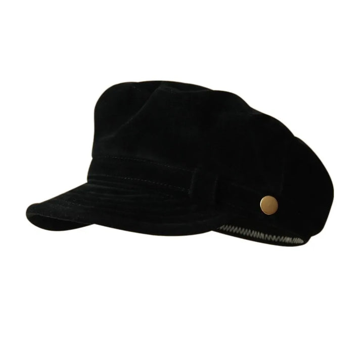 Suede Beret Hat Women All Season Short Brim Newsboy Cap