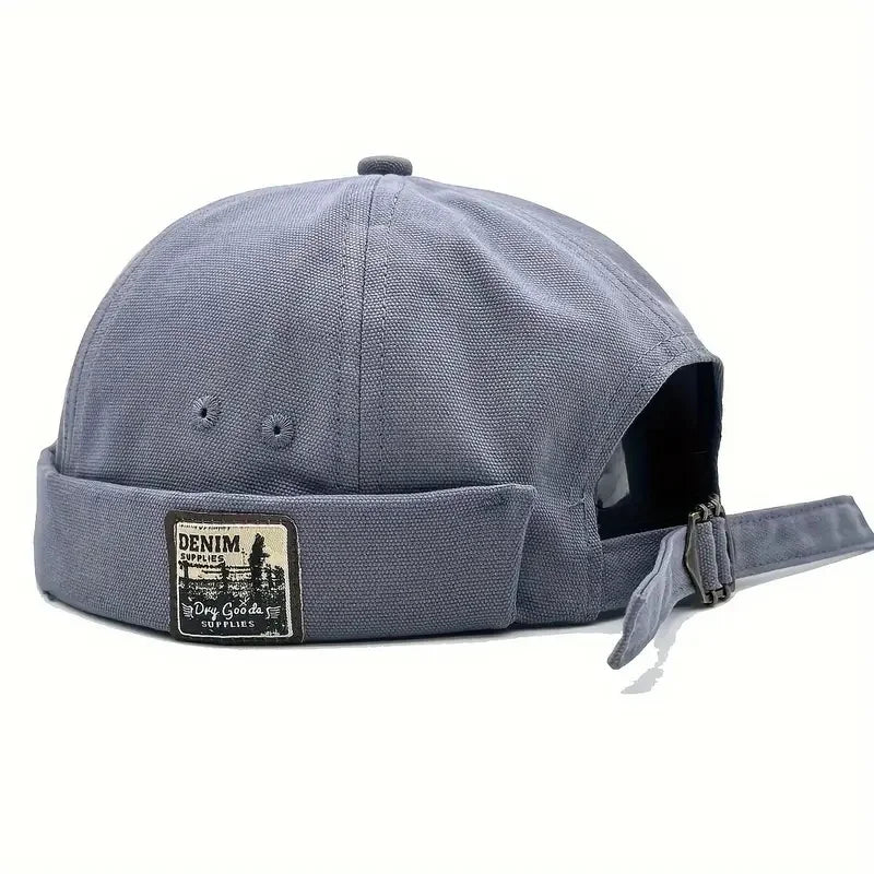 Vintage Washed Cotton Dome / Melon Brimless Cap – Unisex Adjustable