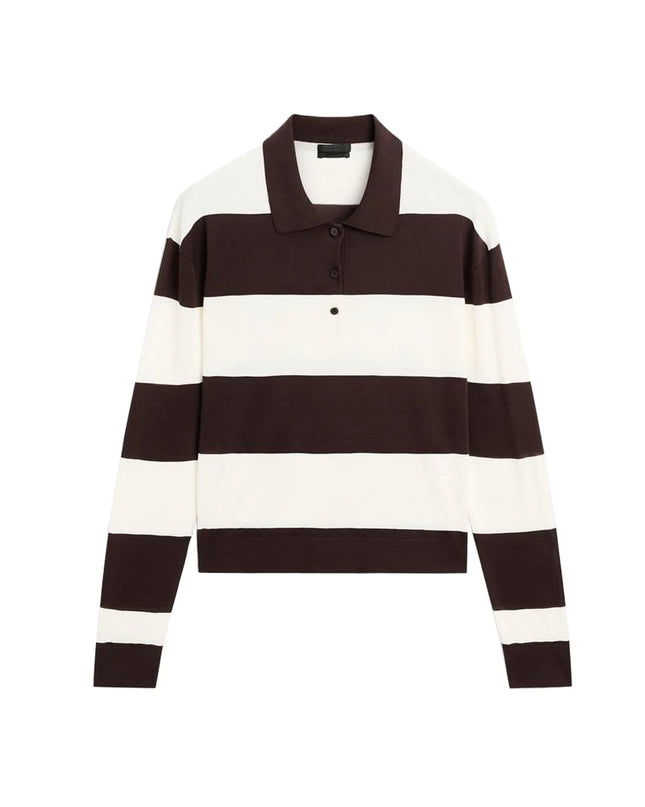 Soft Striped Cotton Knit Sweater – Long Sleeve Spring Preppy Style
