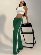 Women’s Casual Long Solid-Color Trousers-HighTouch