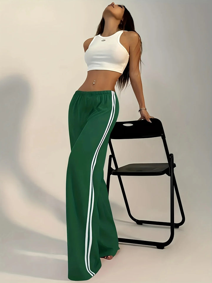 Women’s Casual Long Solid-Color Trousers-HighTouch
