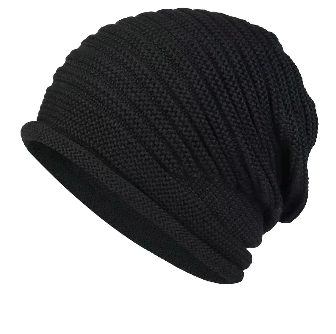 Women & Men Autumn Winter Knitted Wool Roll‑Brim Beanie