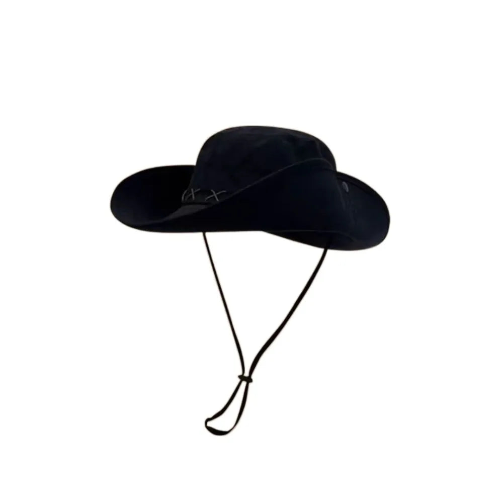 Breathable Western Cowboy Hat – Wide Brim, Adjustable, Summer Sun Protection-HighTouch