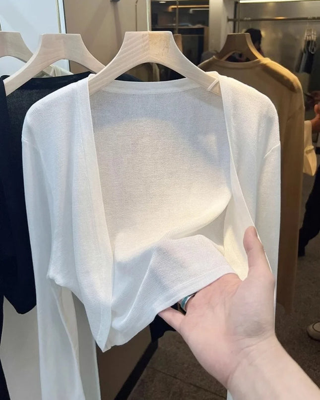 Lightweight Ice Silk Short Sunscreen Cardigan