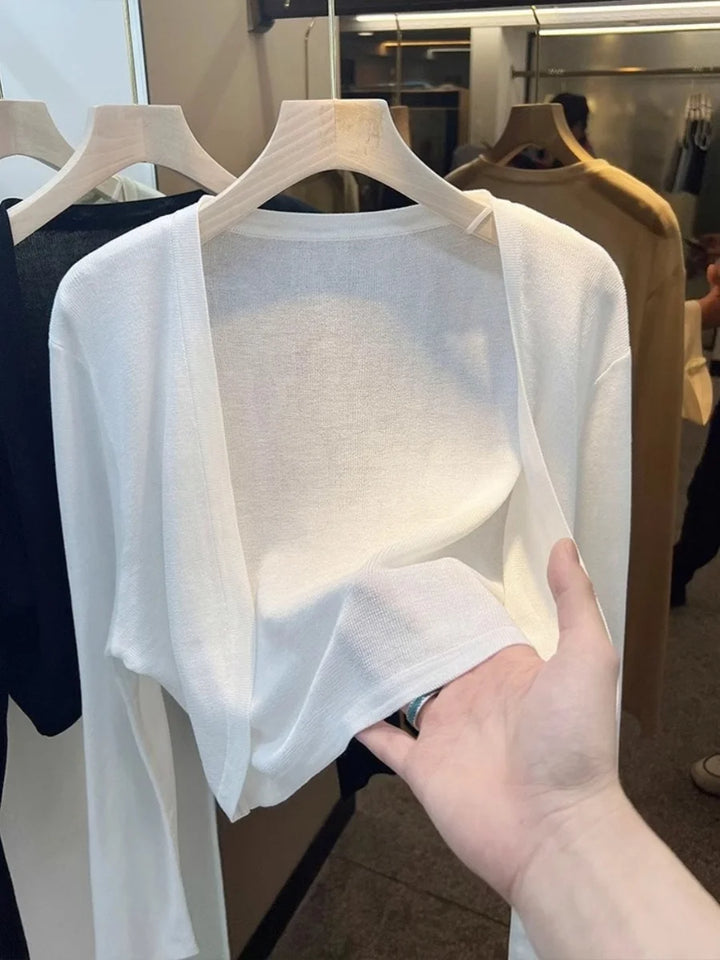 Lightweight Ice Silk Short Sunscreen Cardigan-HighTouch
