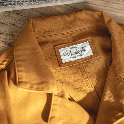 Multi-Pocket Cotton Workwear Jacket Men