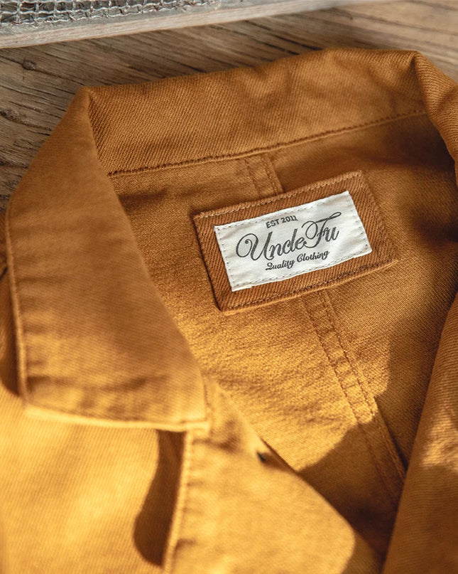 Multi-Pocket Cotton Workwear Jacket Men