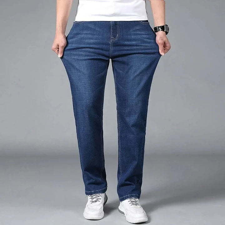 Tall Men’s Stretch Black Straight-Leg Jeans-HighTouch
