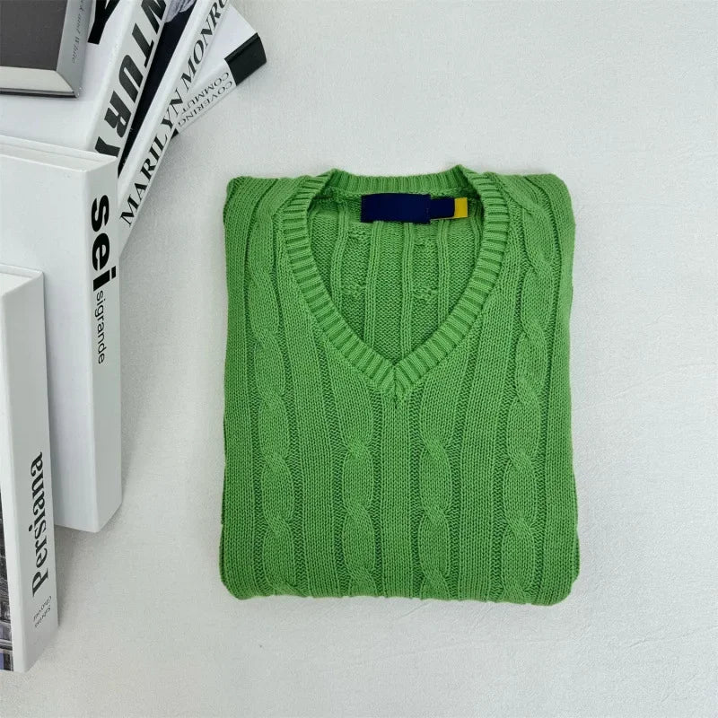 Loose Oversized Unisex V-Neck Sweater