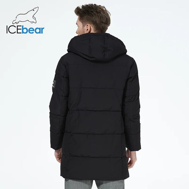 Men’s Mid-Length Cotton Puffer Parka – Insulated Winter Coat IceBear