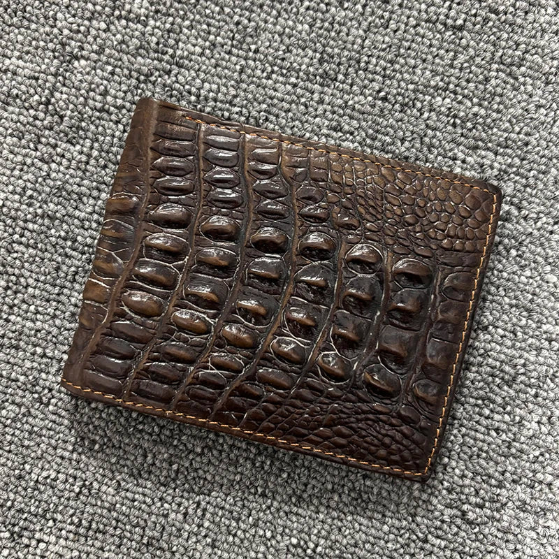 Vintage Dragon Pattern Leather Wallet