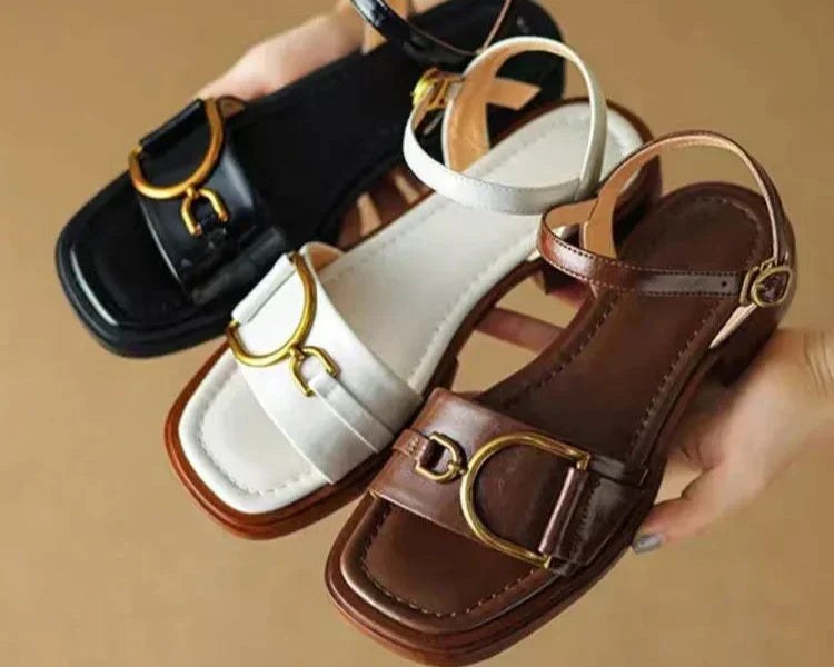 Amara | Buckled Flat Sandals