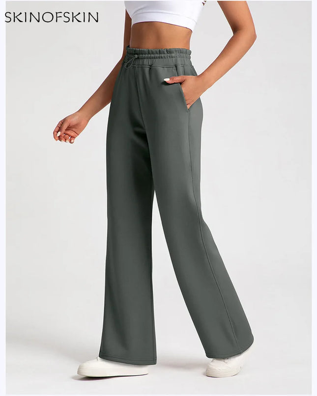 High Waist Wide Leg Sweatpants Women