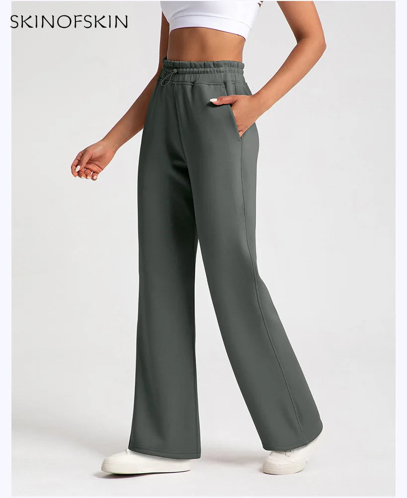High Waist Wide Leg Sweatpants Women