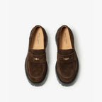 Vintage Leather Suede Platform Moccasins-HighTouch