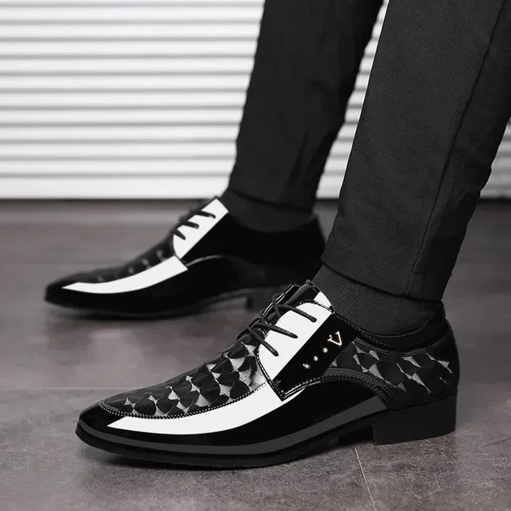 Men's Oxford Dress Shoes – Gloss Finish Lace-Up
