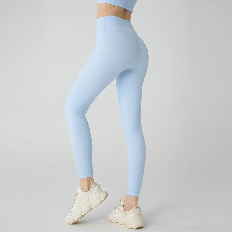 Leggings da donna per yoga a vita alta, sollevamento dei fianchi, pantaloni sportivi per corsa e ciclismo