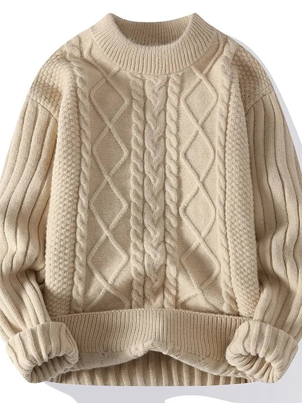 Striped Knit Sweater Men