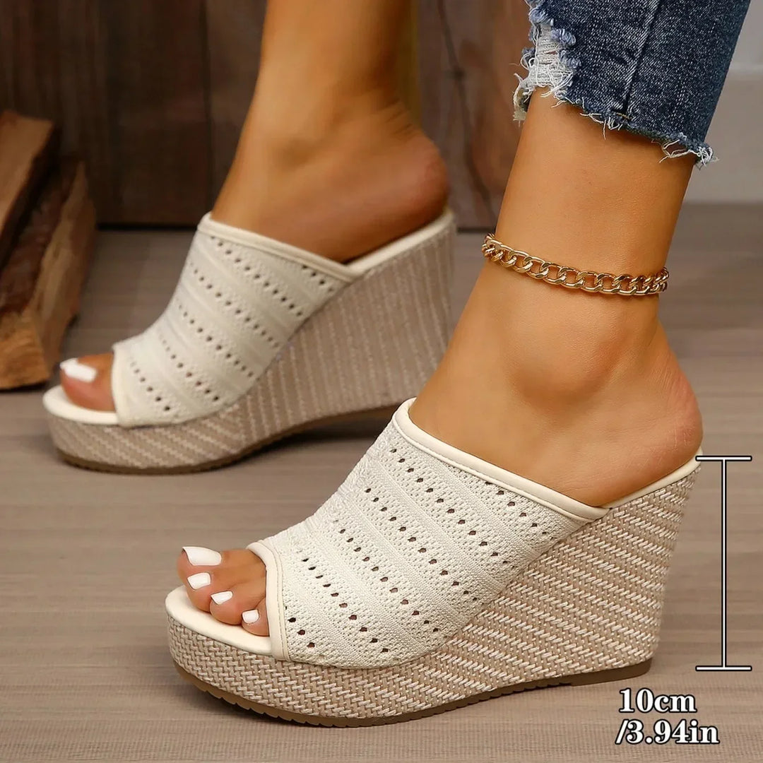 Lucia Knit Wedge Sandals - Women's Comfortable Summer Shoes