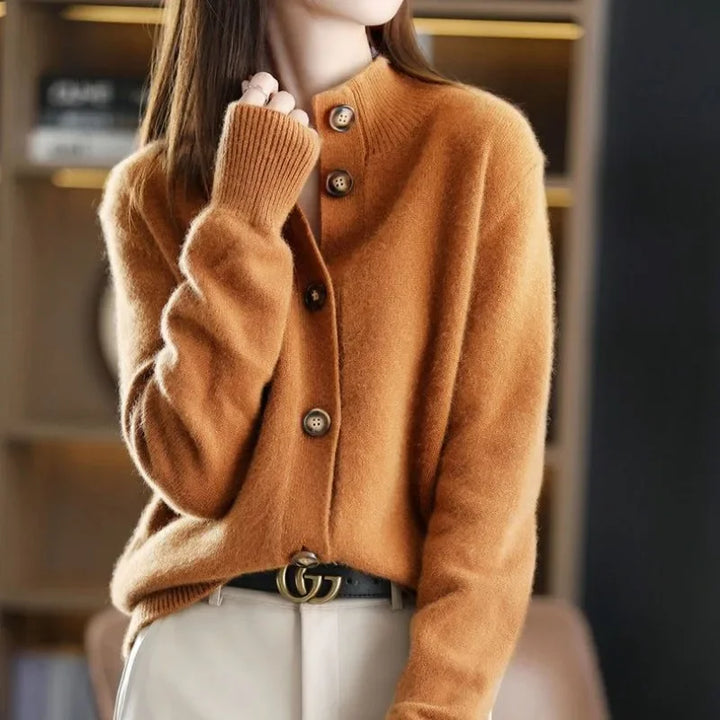 Women’s Soft Button Cardigan with Relaxed Fit