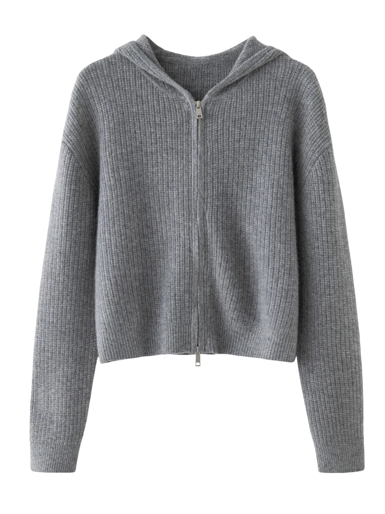 Cashmere Hooded Knit Set