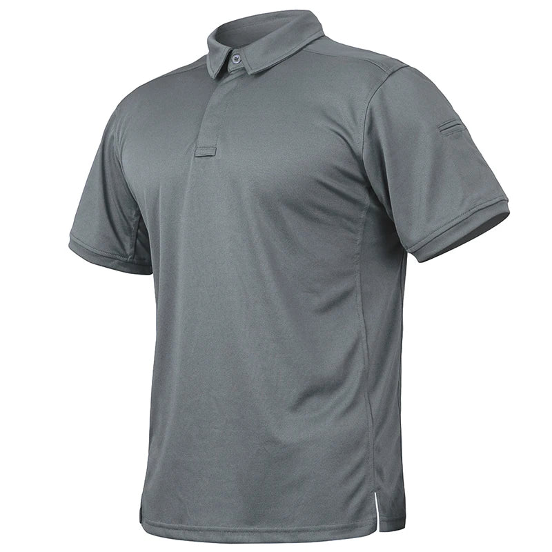 Men’s Short Sleeve Tactical Polo – Lightweight Performance & Outdoor Utility Shirt-HighTouch