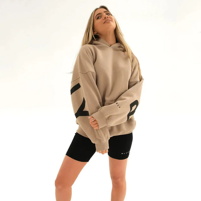 European American Fashion Printed Thick Loose Hoodie