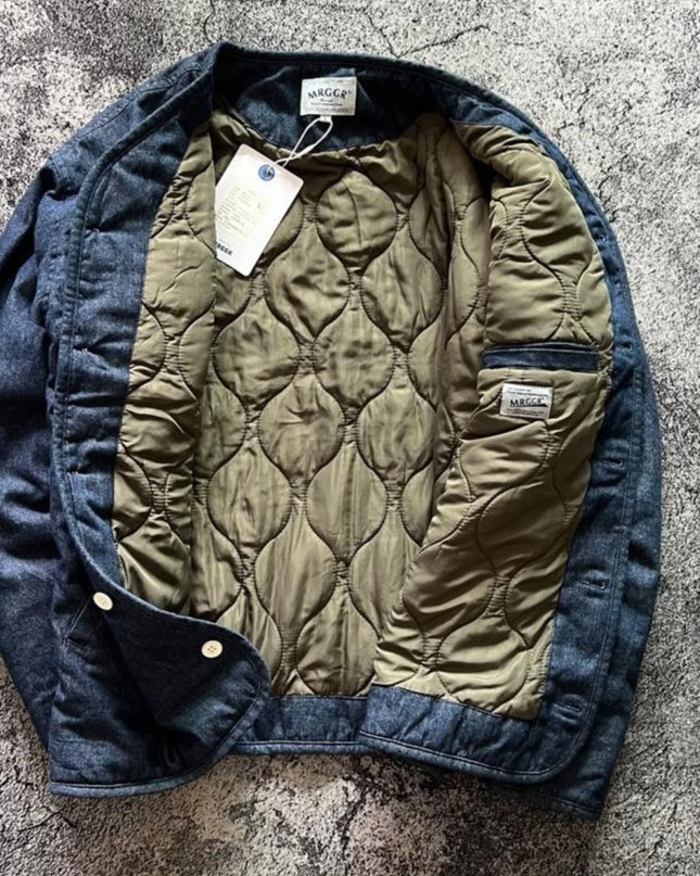Retro Thick Cotton Stand-Collar Jacket Men