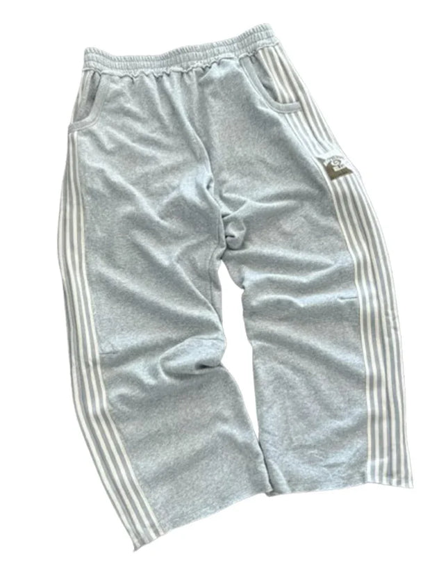 Y2K Retro Stripe Baggy Jogging Pants – Unisex Harajuku Streetwear