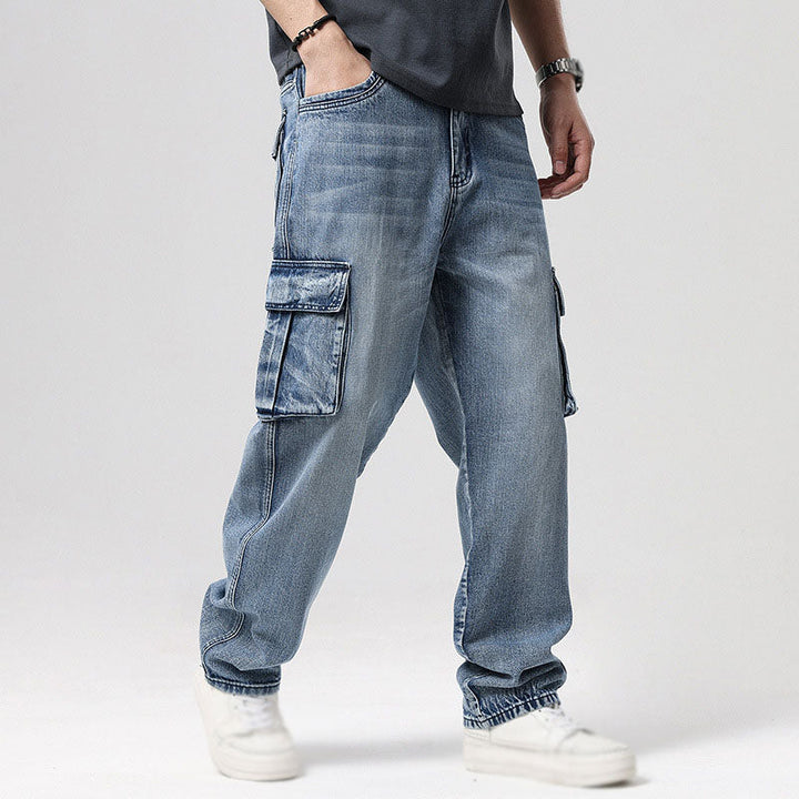Men's Cargo Jeans – Relaxed Fit Cotton