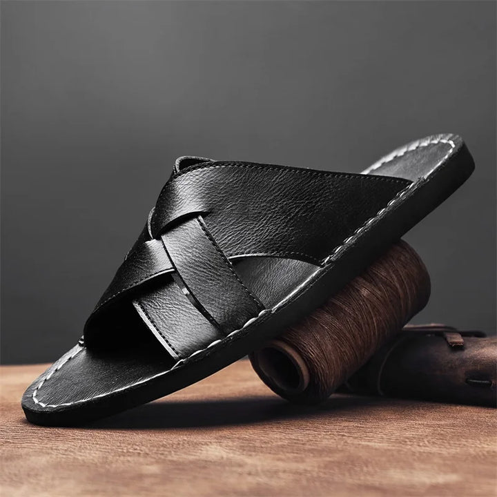 Rowan | Leather Slide Sandals