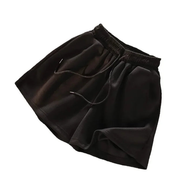 Korean-Style High-Waist Wide-Leg Shorts – Lightweight, Loose & Chic