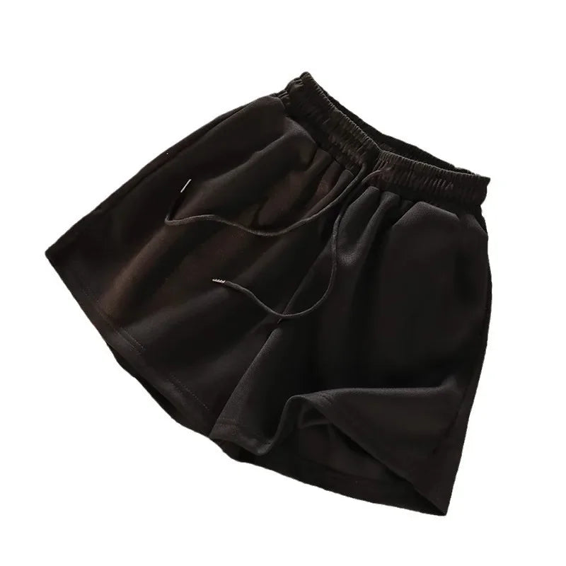 Korean-Style High-Waist Wide-Leg Shorts – Lightweight, Loose & Chic-HighTouch