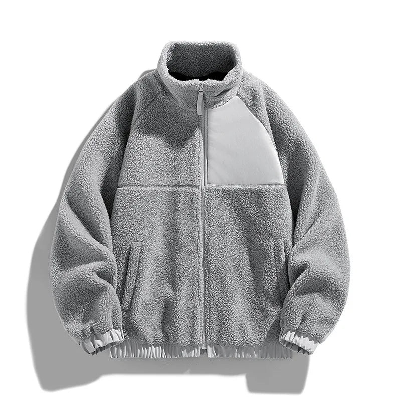 Thickened Fleece Zipper Jacket Men-HighTouch
