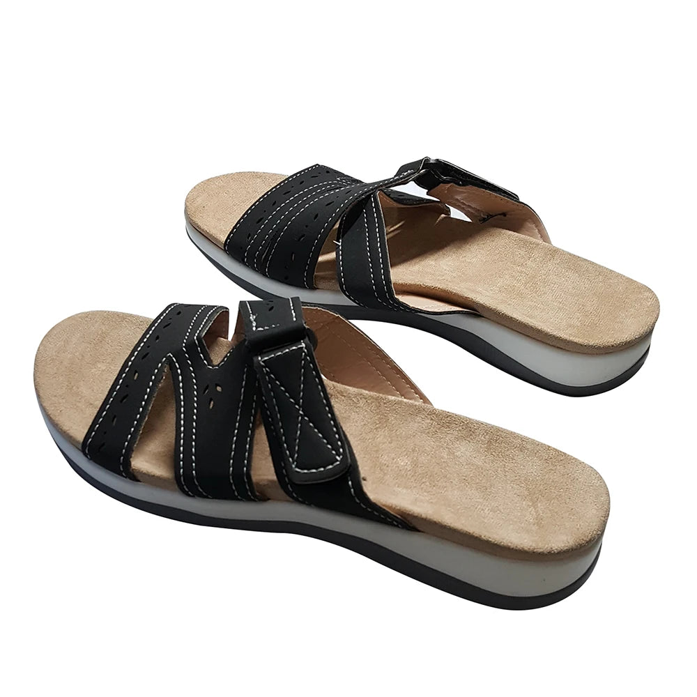 Women’s Orthopedic Hook & Loop Sandals Comfortable Supportive Summer Shoes-HighTouch